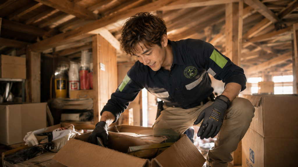あらゆる状況の現場実績

一軒家まるごと大量の不用品回収に強みがあり、10LDKやアパート１棟・テナント・事務所撤退時などもご相談ください。